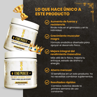 🔥K1NG MAKER POTENCIADOR MASCULINO EN CAPSULAS (IMPORTADO)🤴🏻🔥